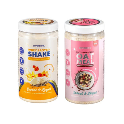 SUPERSONIC Fit & Slim Set: Protein Oat Meal chocolate cranberry & Whey Protein Shake caramel-cream - SUPERSONIC - Vesa Beauty