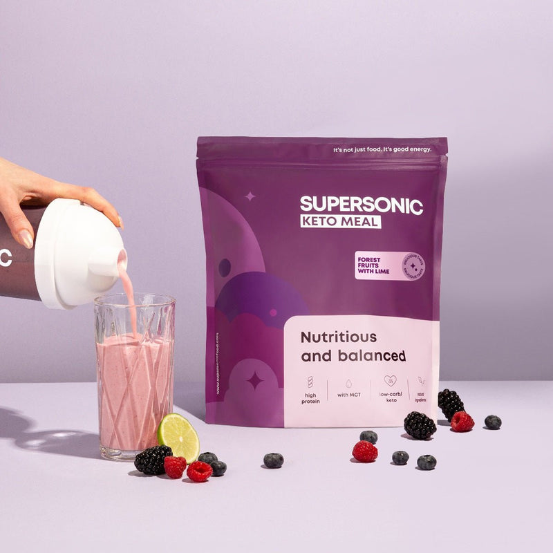 SUPERSONIC Keto Meal - Big Pack - Forest Fruits with Lime 800g - SUPERSONIC - Vesa Beauty