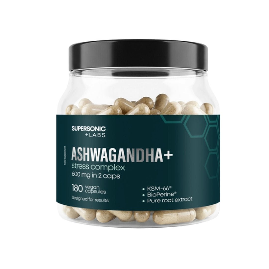 SUPERSONIC +LABS Ashwagandha+ stress complex 180 vegan capsules - SUPERSONIC - Vesa Beauty
