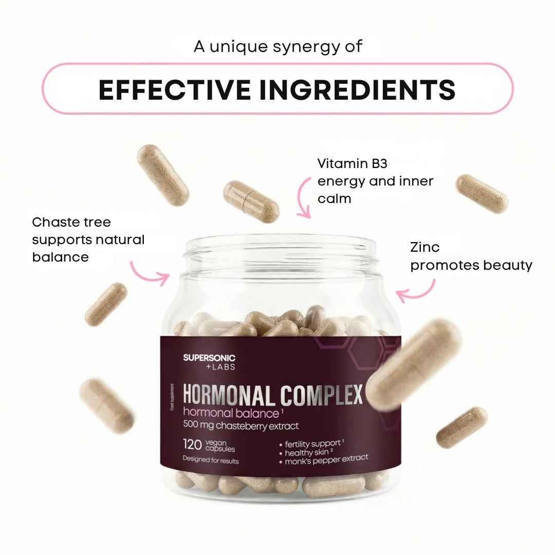 SUPERSONIC +LABS Hormonal Complex - hormonal balance 120 vegan capsules - SUPERSONIC - Vesa Beauty