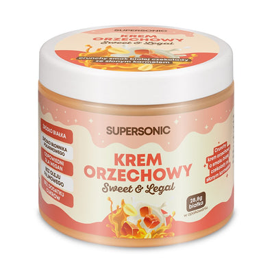 SUPERSONIC Nut Spread Crunchy with flavour of White Chocolate with Salted Caramel 160g - SUPERSONIC - Vesa Beauty