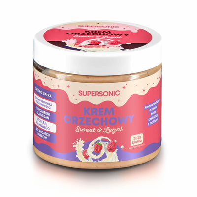 SUPERSONIC Nut Spread with flavour of White Chocolate & Raspberries 160g - SUPERSONIC - Vesa Beauty