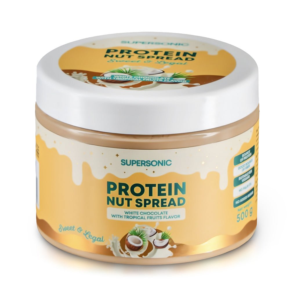 SUPERSONIC Protein Nut Spread with White Chocolate with Tropical Fruit Flavour 500g - SUPERSONIC - Vesa Beauty