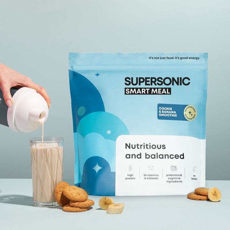 SUPERSONIC Smart Meal - Big Pack - Cookie & Banana Smoothie 1300g - SUPERSONIC - Vesa Beauty