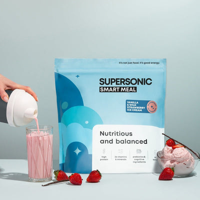 SUPERSONIC Smart Meal - Big Pack - Vanilla & Wild Strawberry Ice Cream 1300g - SUPERSONIC - Vesa Beauty