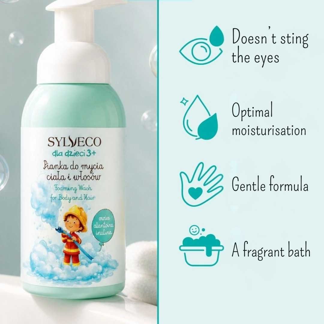 Sylveco For Kids 3+ Foaming Wash for Body and Hair - Bubble Gum 290ml - Sylveco - Vesa Beauty