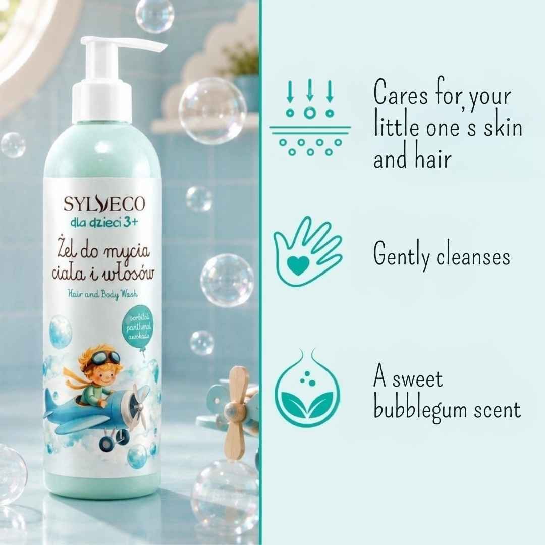 Sylveco For Kids 3+ Hair & Body Wash - Bubble Gum 300ml - Sylveco - Vesa Beauty