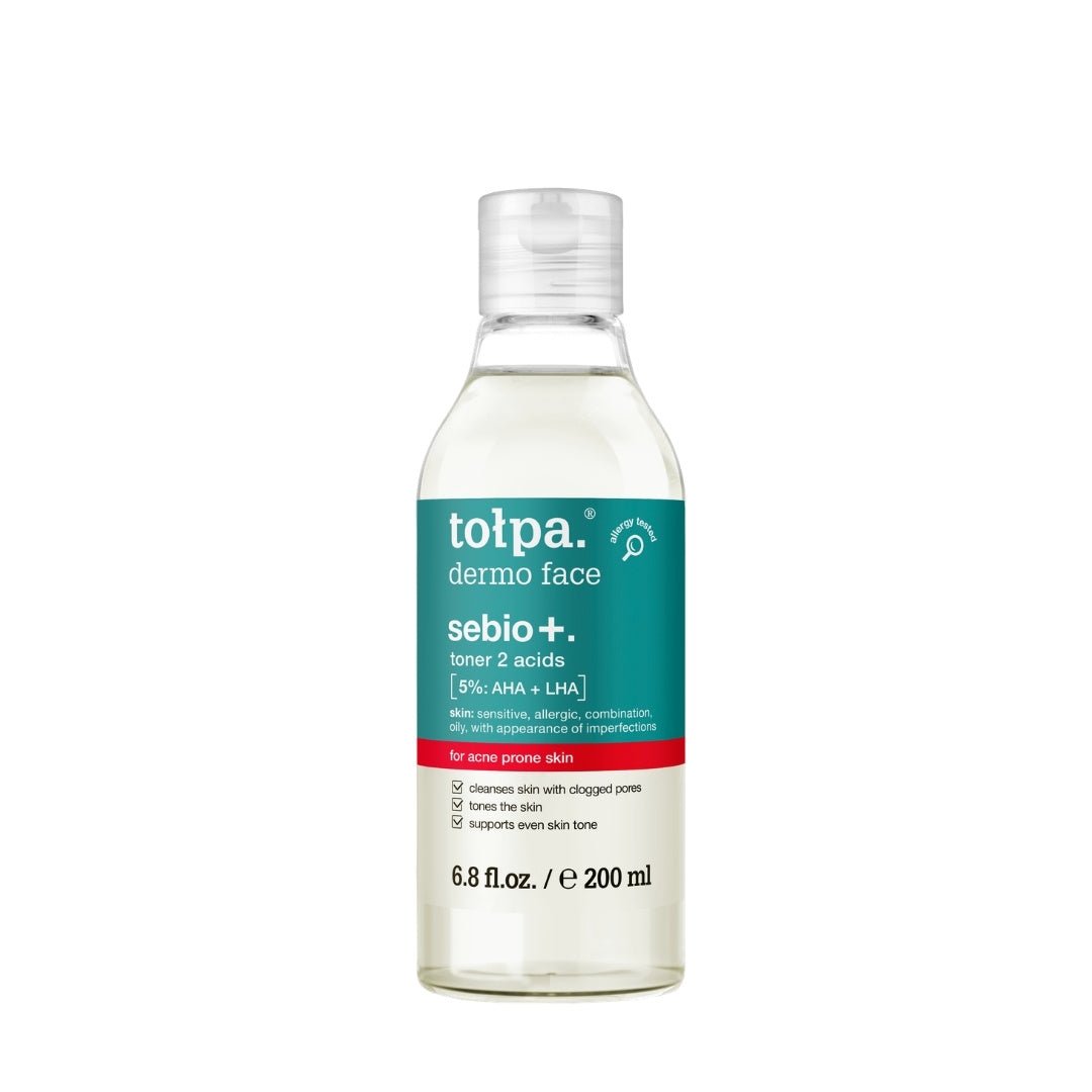 Tołpa dermo face sebio+. toner 2 acids 5%: AHA + LHA 200ml - Tołpa - Vesa Beauty