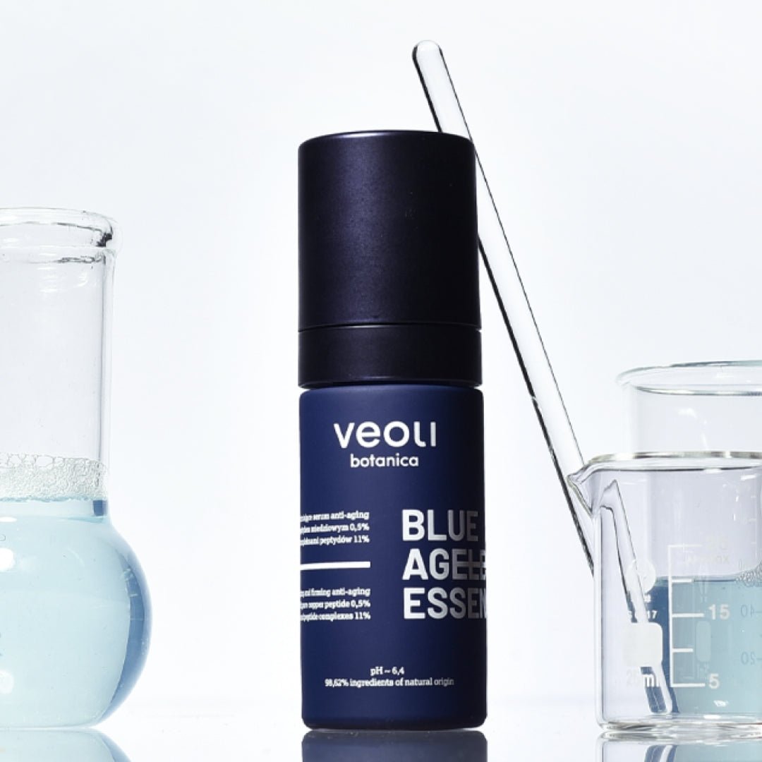 Veoli Botanica BLUE AGELESS ESSENCE Plumping and firming anti - ageing serum with 0.5% pure copper peptide and 11% peptide complexes 30ml - Veoli Botanica - Vesa Beauty