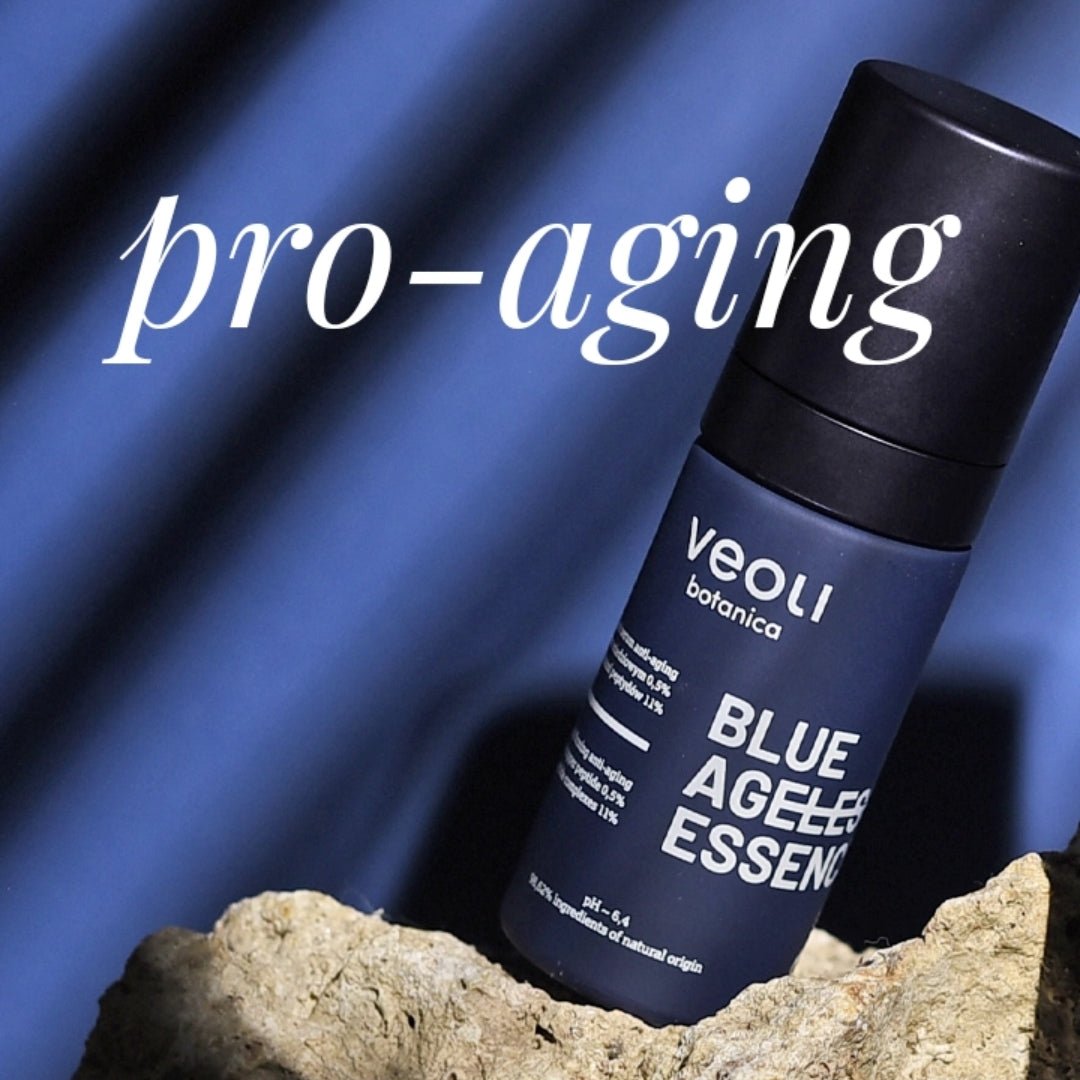 Veoli Botanica BLUE AGELESS ESSENCE Plumping & Firming anti - aging Serum with pure copper peptide 0.5% & peptide complexes 11% 30ml - Veoli Botanica - Vesa Beauty