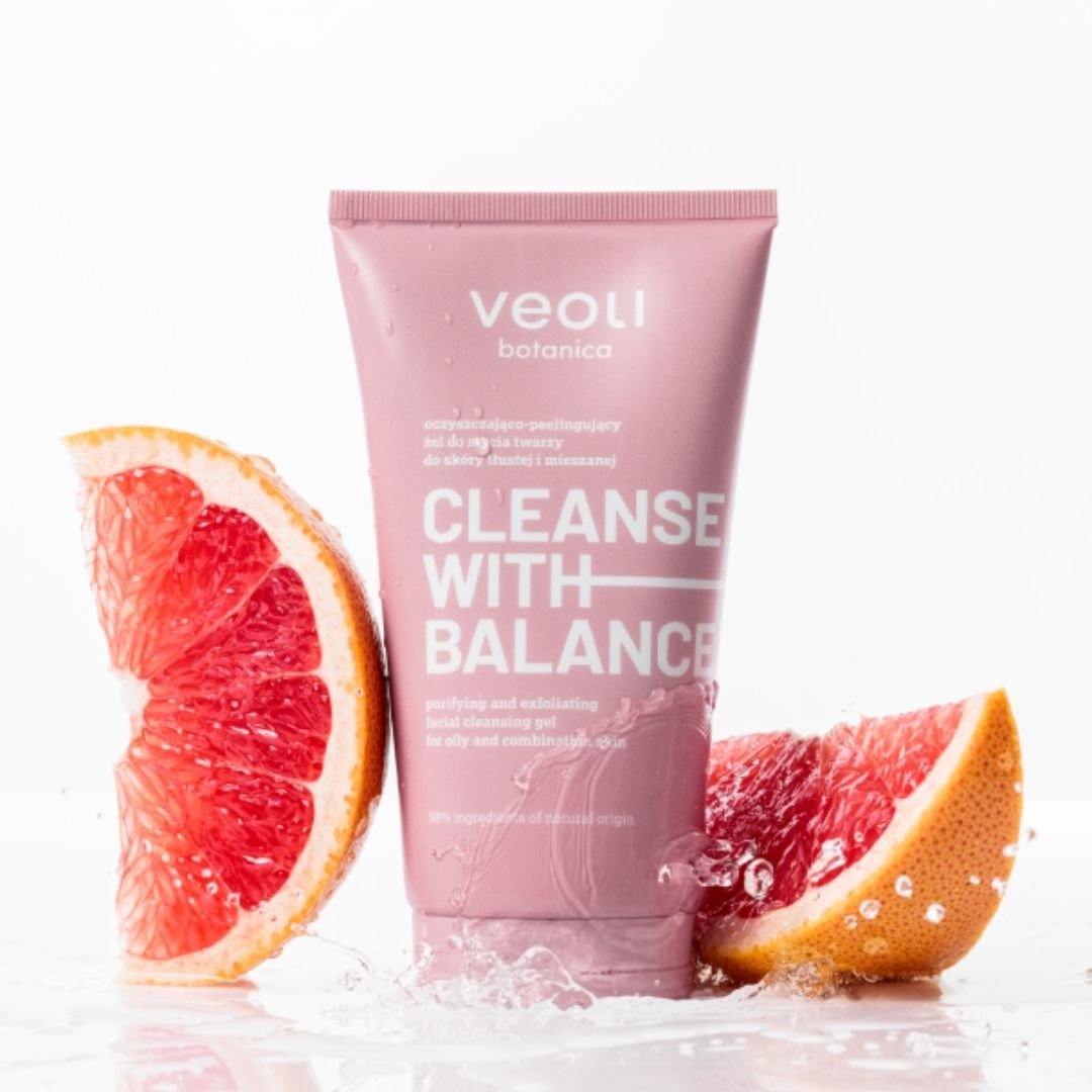 Veoli Botanica CLEANSE WITH BALANCE Purifying and exfoliating facial cleansing gel for oily and combination skin 150ml - Veoli Botanica - Vesa Beauty
