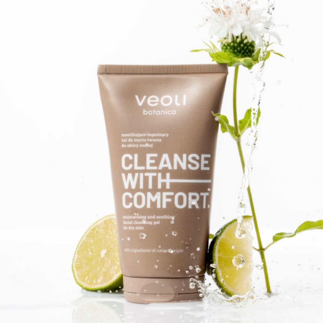 Veoli Botanica CLEANSE WITH COMFORT moisturising and soothing facial cleansing gel for dry skin 150ml - Veoli Botanica - Vesa Beauty