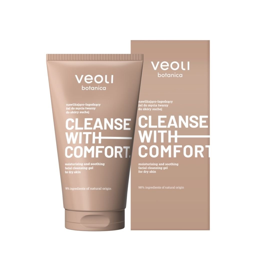 Veoli Botanica CLEANSE WITH COMFORT moisturising and soothing facial cleansing gel for dry skin 150ml - Veoli Botanica - Vesa Beauty