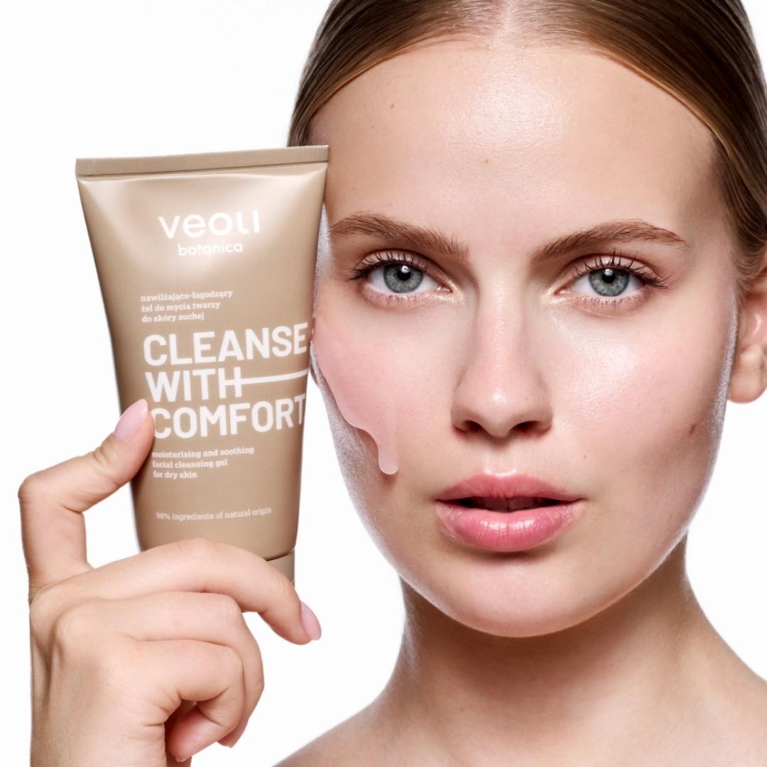 Veoli Botanica CLEANSE WITH COMFORT moisturising and soothing facial cleansing gel for dry skin 150ml - Veoli Botanica - Vesa Beauty
