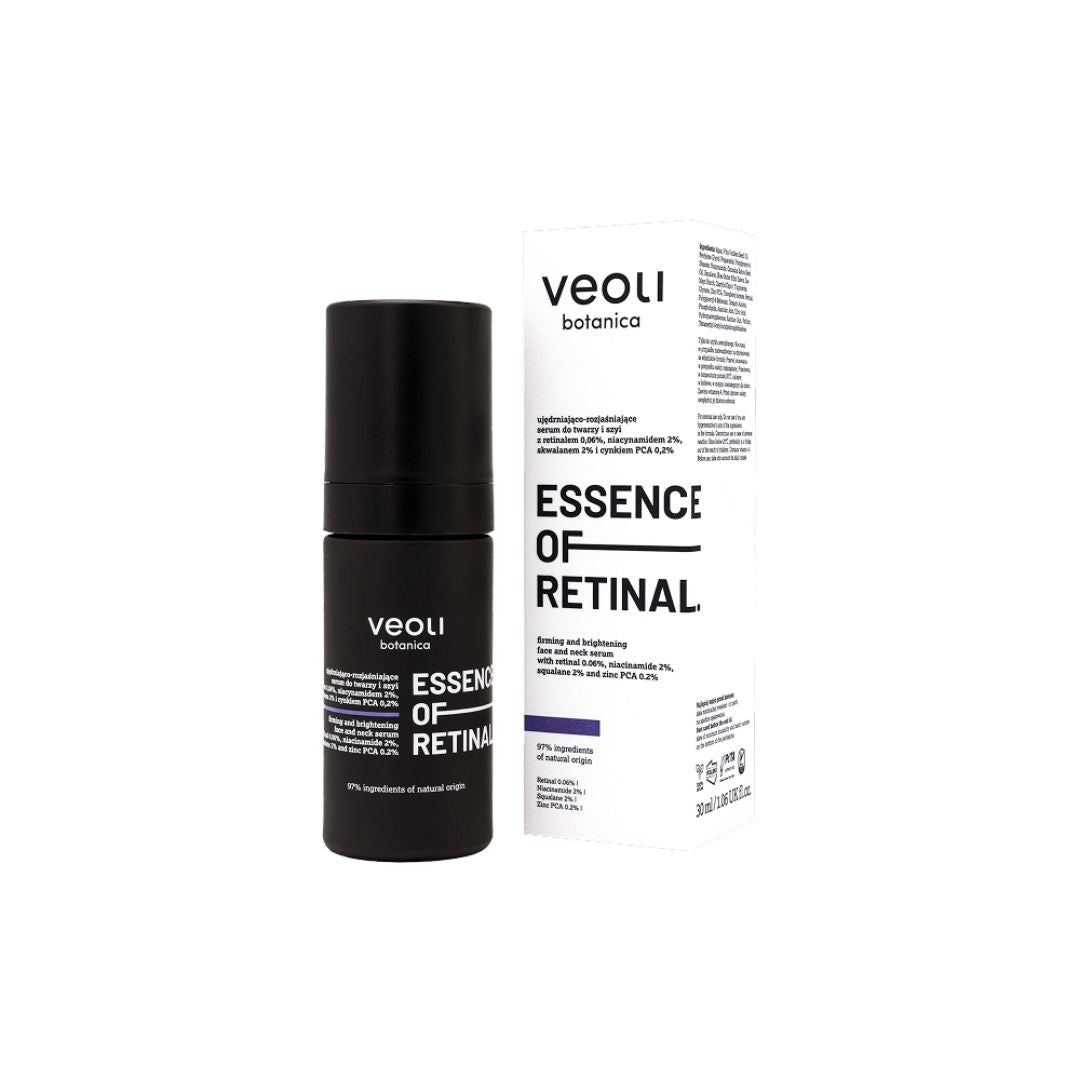 Veoli Botanica ESSENCE OF RETINAL firming and brightening face & neck serum with retinal 0.06%, niacinamide 2%, squalane 2%, zinc PCA 0.2% 30ml - Veoli Botanica - Vesa Beauty