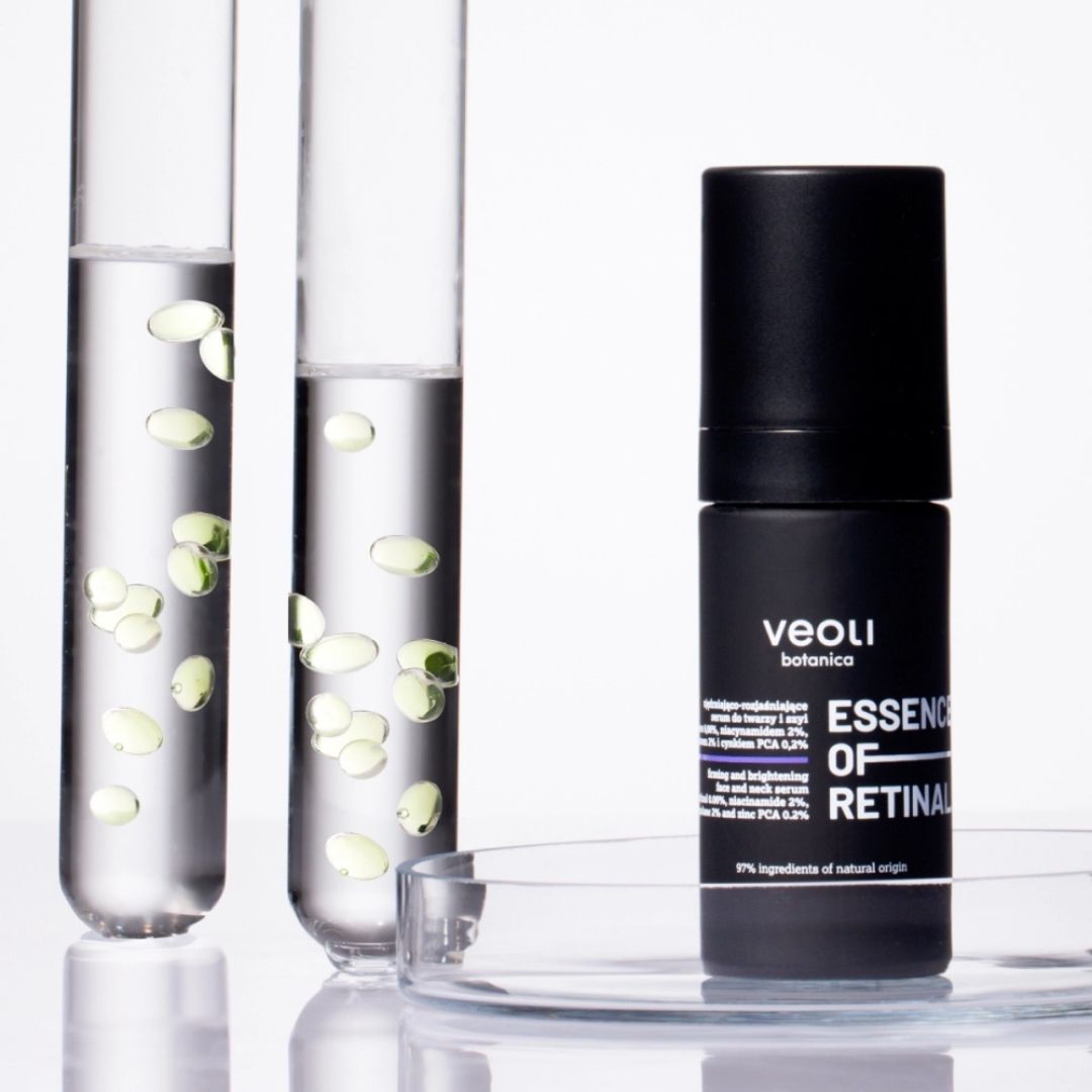 Veoli Botanica ESSENCE OF RETINAL firming and brightening face & neck serum with retinal 0.06%, niacinamide 2%, squalane 2%, zinc PCA 0.2% 30ml - Veoli Botanica - Vesa Beauty