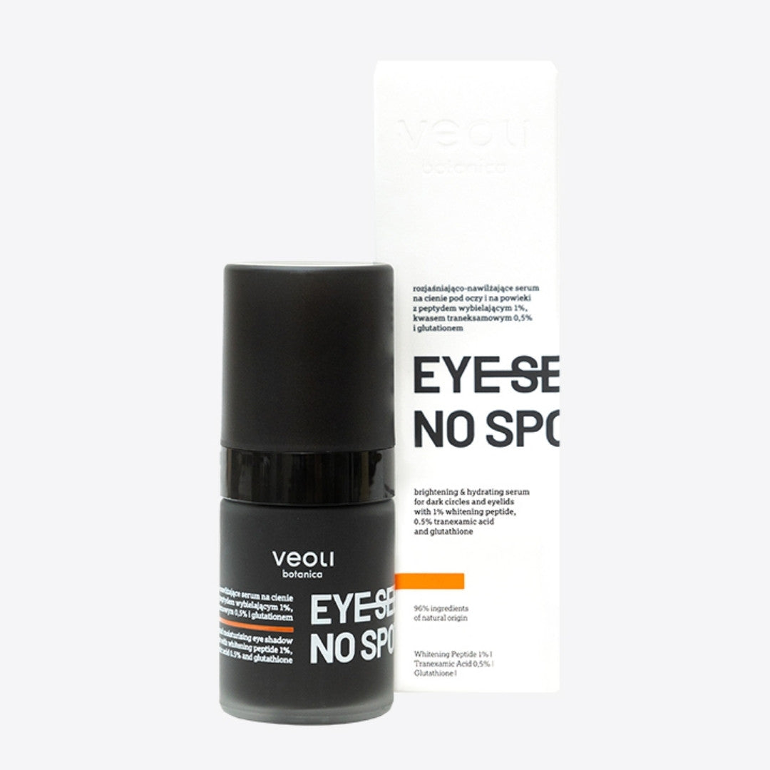 Natural Cosmetics EYE SEE NO SPOTS brightening & hydrating serum for dark circles & eyelids with 1% whitening peptide, 0.5% tranexamic scid & glutathione 15ml