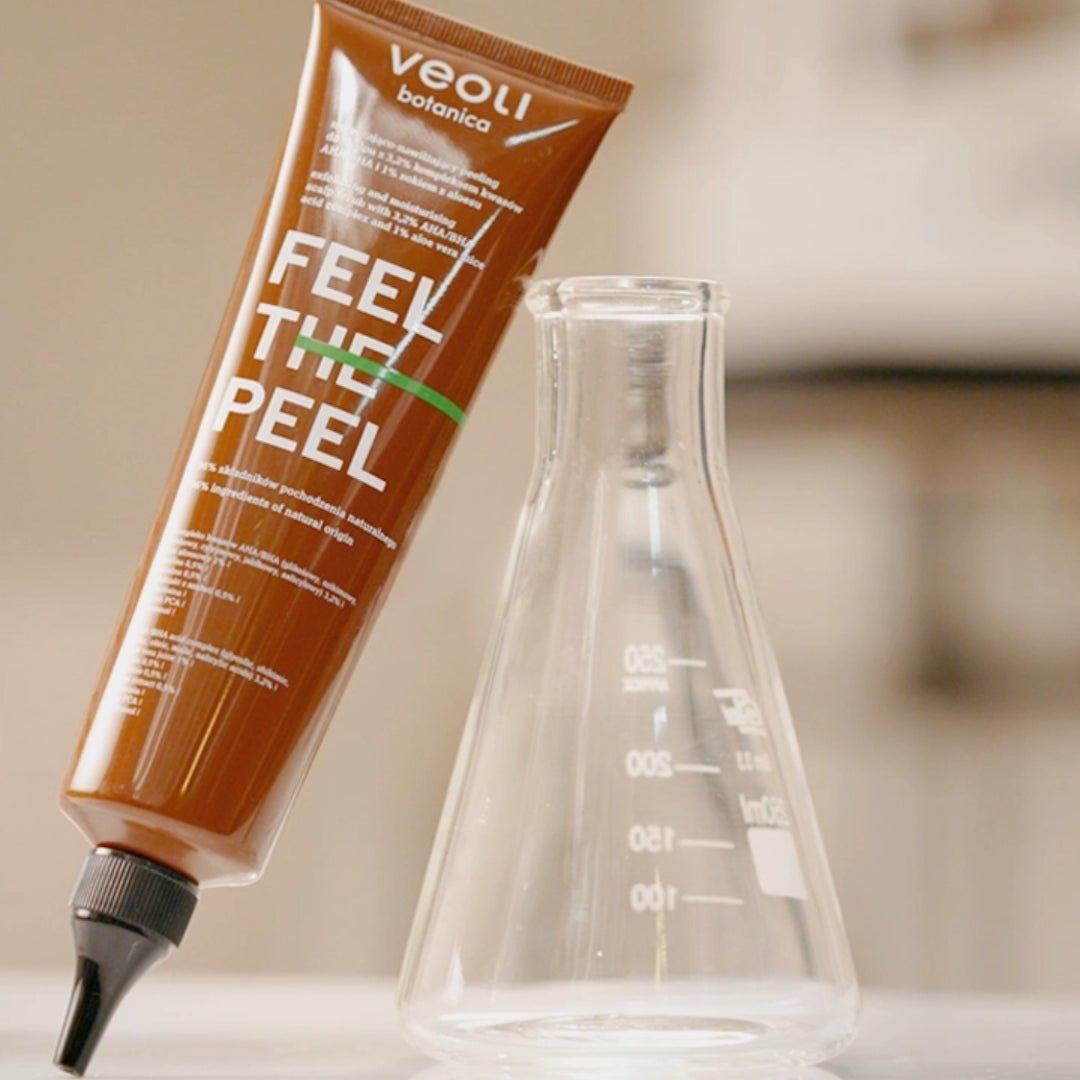 Veoli Botanica FEEL THE PEEL Exfoliating & moisturising scalp scrub with 3.2% AHA/BHA acid complex and 1% aloe vera juice 150ml - Veoli Botanica - Vesa Beauty