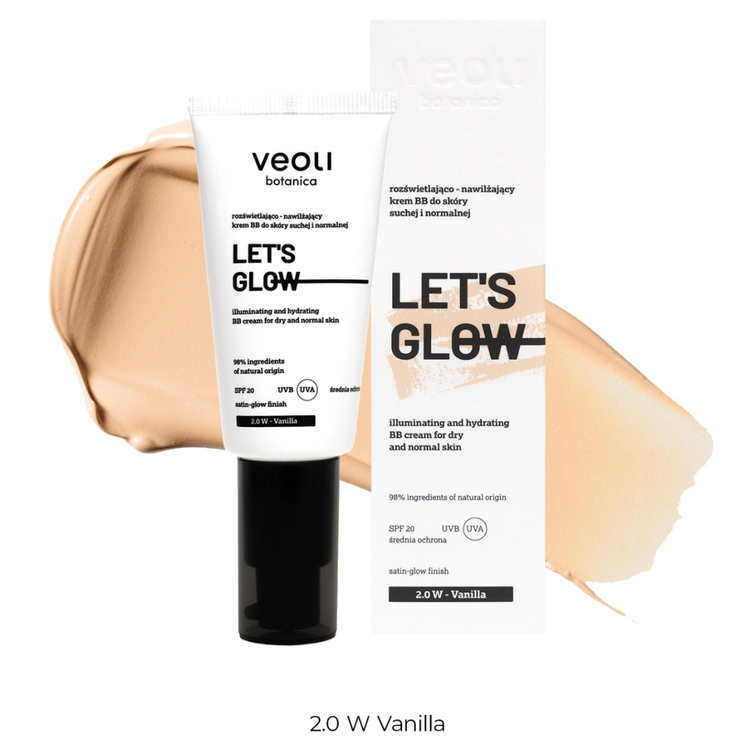Natural Cosmetics LET'S GLOW SPF20 Illuminating and hydrating BB cream for dry and normal skin 30ml