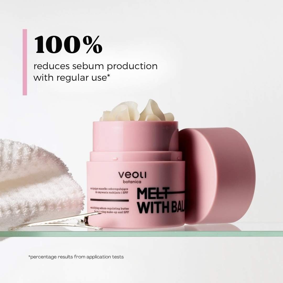 Veoli Botanica MELT WITH BALANCE Emulsifying Sebum - regulating Cleansing Butter for removing make - up & SPF for Blemish - prone skin 40g - Veoli Botanica - Vesa Beauty