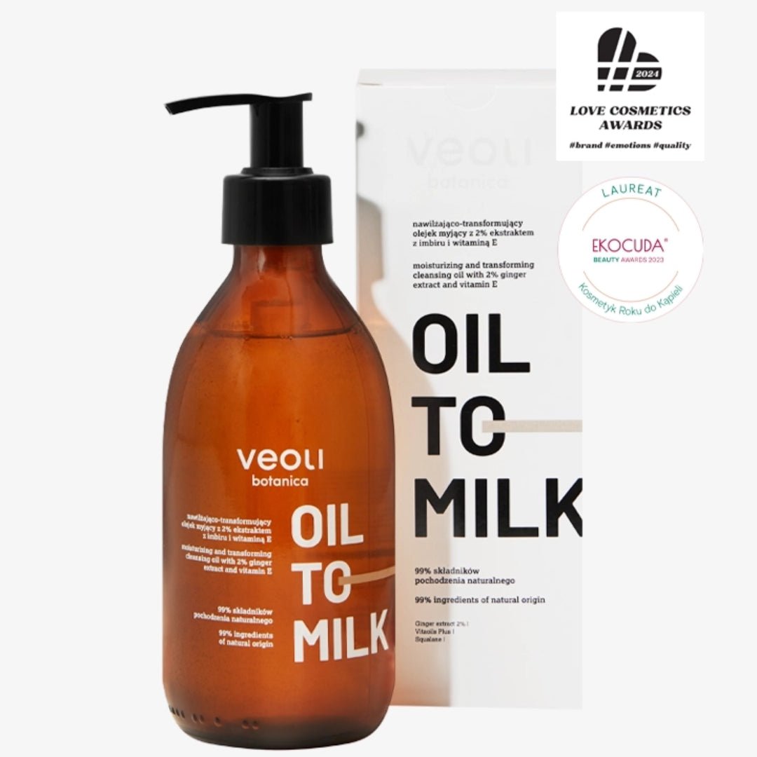Veoli Botanica OIL TO MILK Moisturising & Transforming Cleansing Oil with 2% ginger extract & vitamin E 290ml - Veoli Botanica - Vesa Beauty