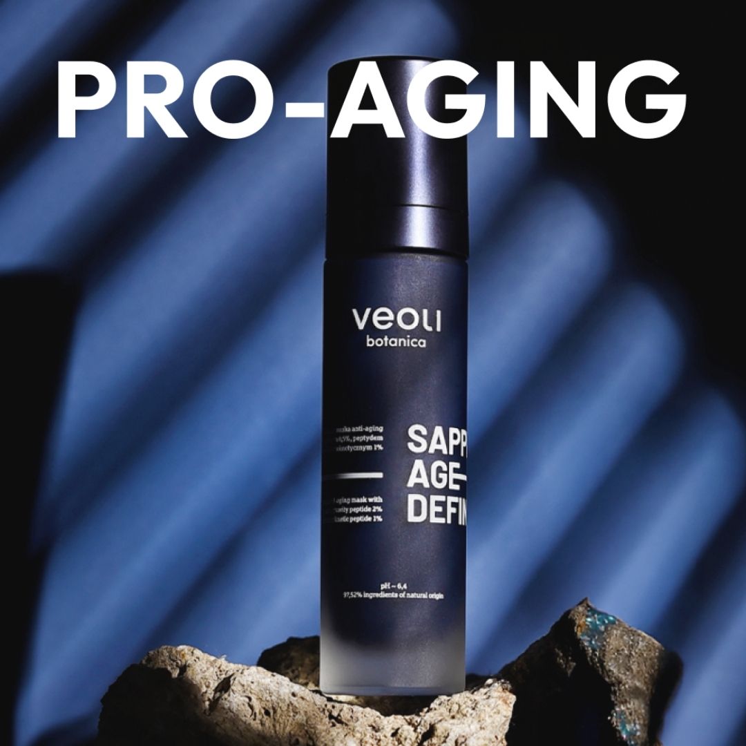 Natural Cosmetics Veoli Botanica SAPPHIRE AGE-DEFINER Lifting & Remodelling anti-aging Mask with pure copper peptide 0.5%, anti-gravity peptide 2% & biomimetic peptide 1% 50ml