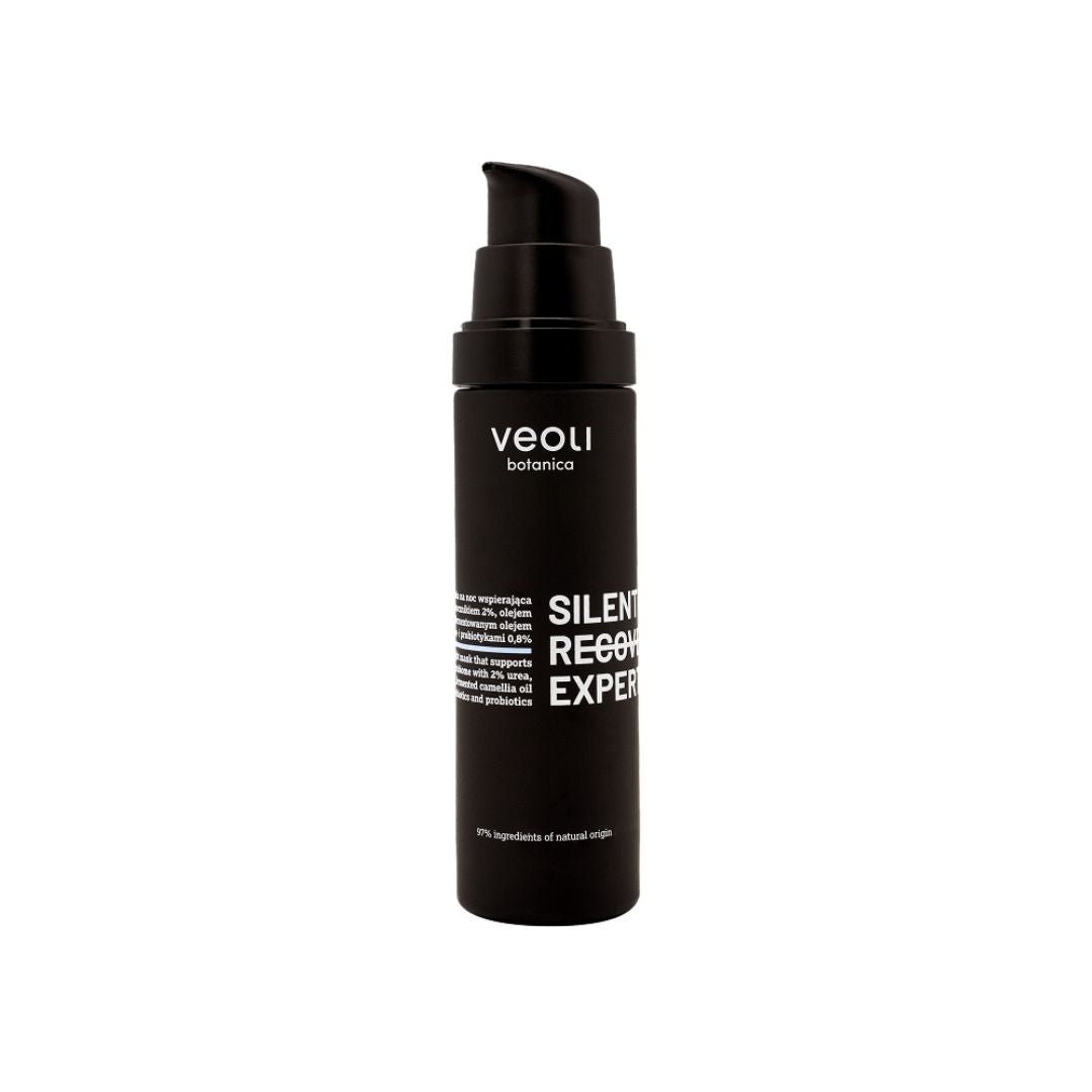 Veoli Botanica SILENT RECOVERY EXPERT calming night mask supporting the microbiome with 2% urea, 2% hemp oil, fermented camellia oil, 0.8% prebiotics & probiotics 50ml - Veoli Botanica - Vesa Beauty