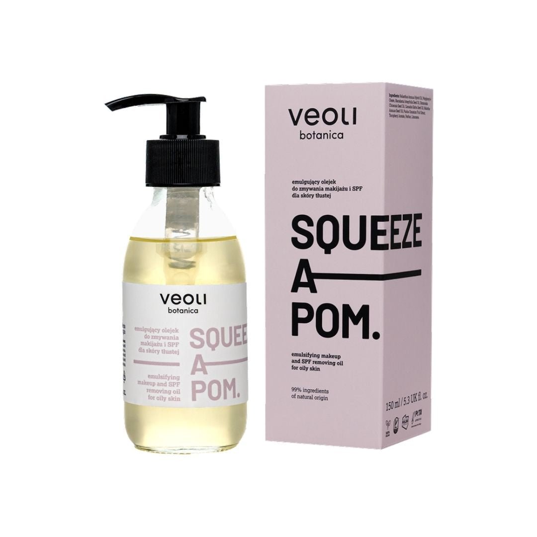 Veoli Botanica SQUEEZE A POM emulsifying makeup and SPF removing oil for oily skin 150ml - Veoli Botanica - Vesa Beauty