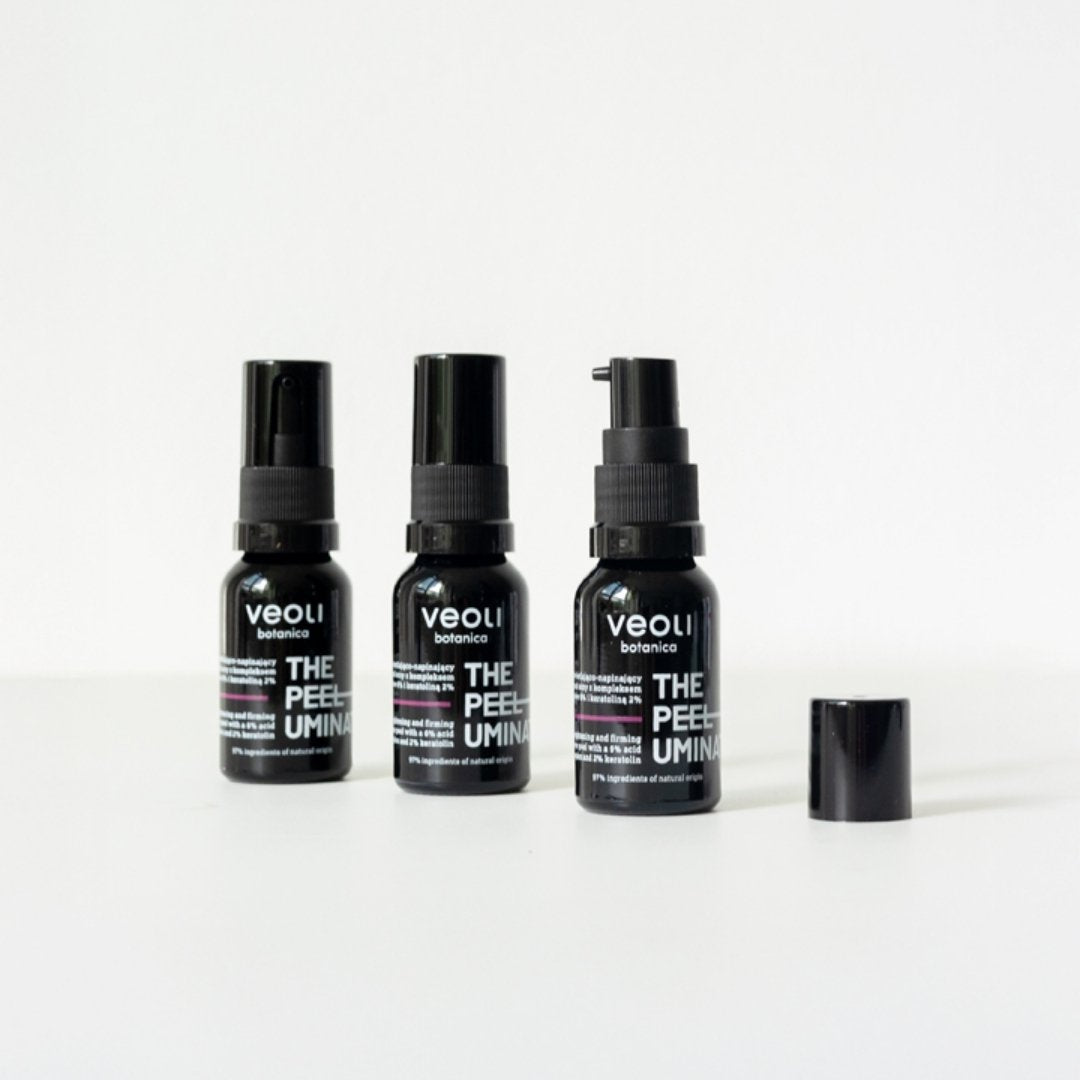 Natural Cosmetics THE PEELUMINATOR brightening & firming under-eye peel with 6% acid complex & 2% keratolin 15ml