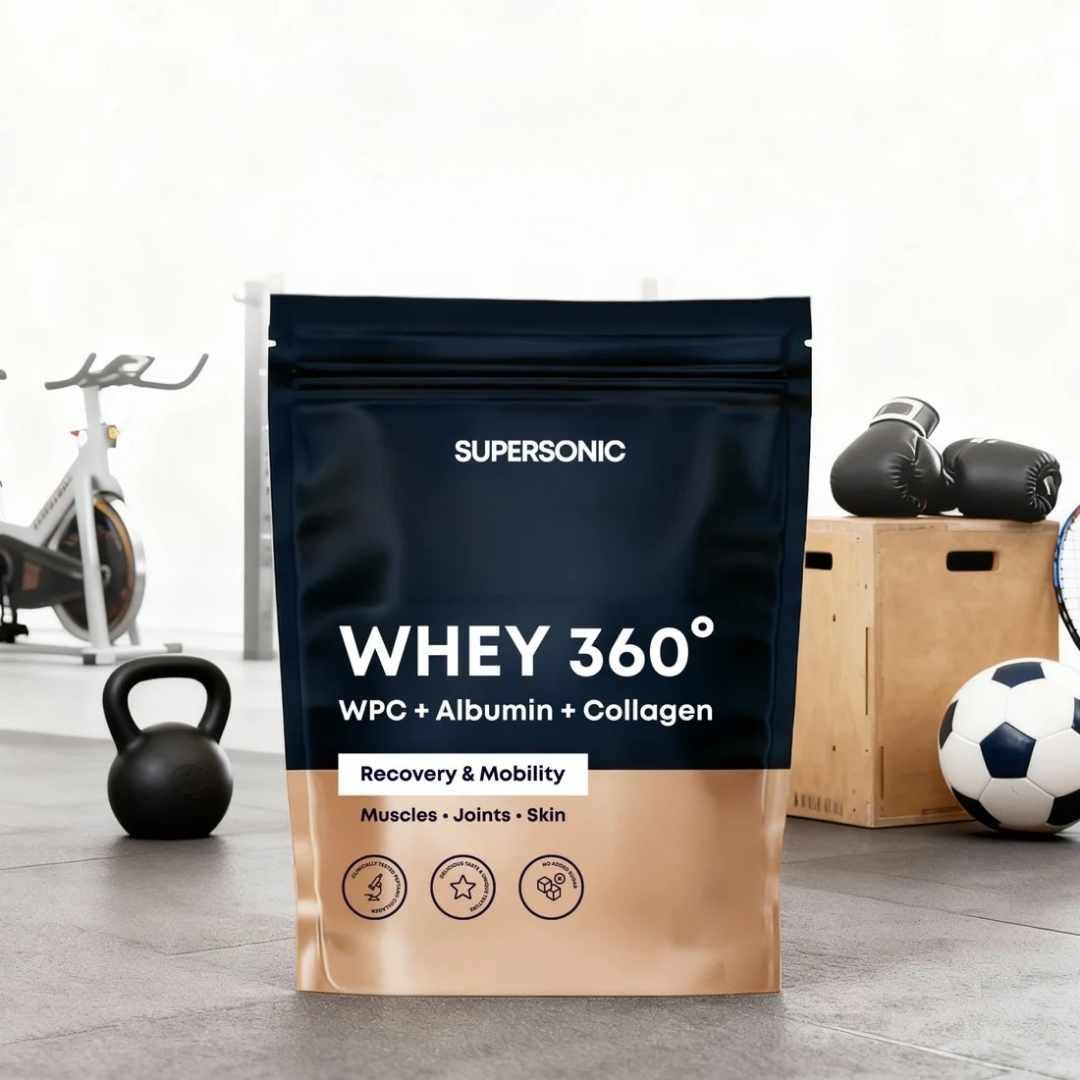 Whey 360° WPC +Albumin +Collagen - Vanilla - Cream Ice Cream 500g - SUPERSONIC - Vesa Beauty