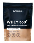 Whey 360° WPC +Albumin +Collagen - White chocolate with raspberry 500g - SUPERSONIC - Vesa Beauty