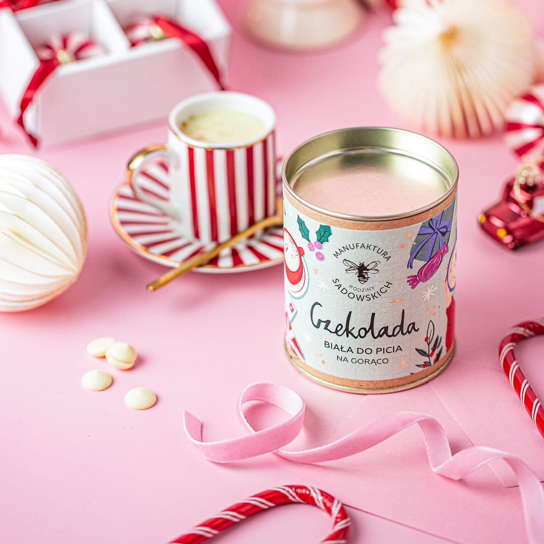 White chocolate for hot drinks in granules 140g - Sadowski Bee Gardens - Vesa Beauty