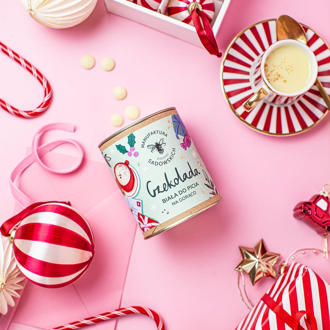 White chocolate for hot drinks in granules 140g - Sadowski Bee Gardens - Vesa Beauty