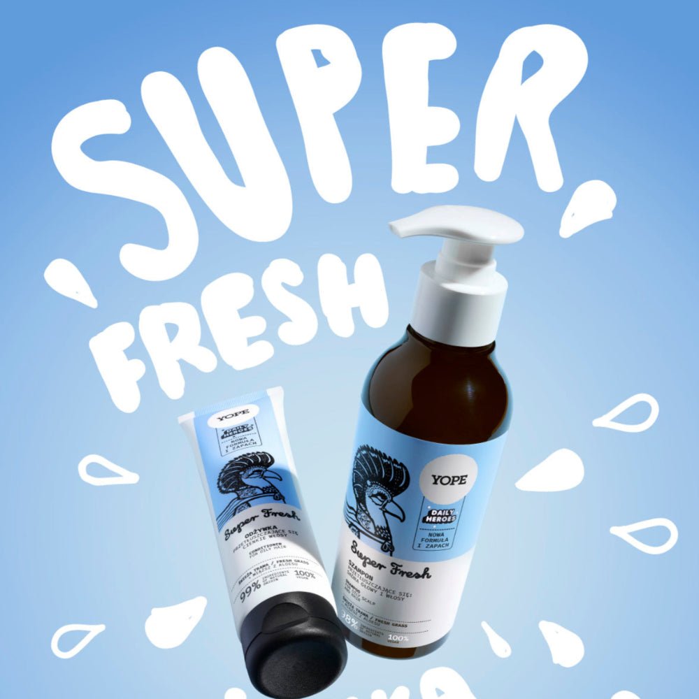 Yope Super Fresh - Shampoo for oily scalp & hair Fresh Grass 300ml - Yope - Vesa Beauty