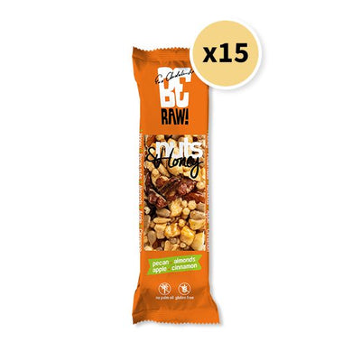 15x Be Raw Nuts&Honey Bar Pecan 30g - Be Raw