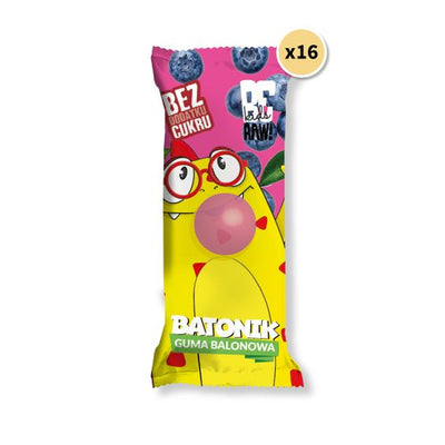 16x Be Raw Kids Bubble gum bar 25g - Be Raw