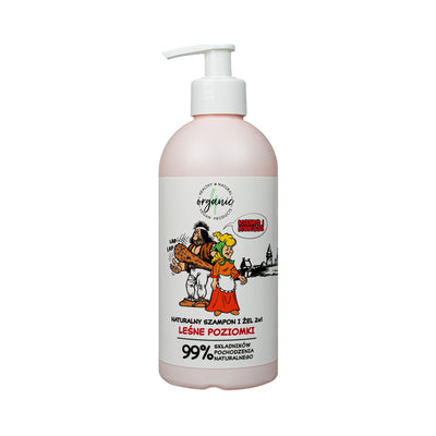 4Organic Baby shampoo and washing gel 2in1 Kajko i Kokosz - Forest wild strawberries 350ml - 4Organic