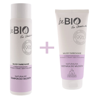 BeBio Dyed Hair Set: Shampoo 300ml +Conditioner 200ml - BeBio Ewa Chodakowska