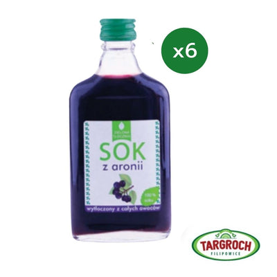 Natural Cosmetics 6x Cold Pressed Chokeberry juice 100% 200ml