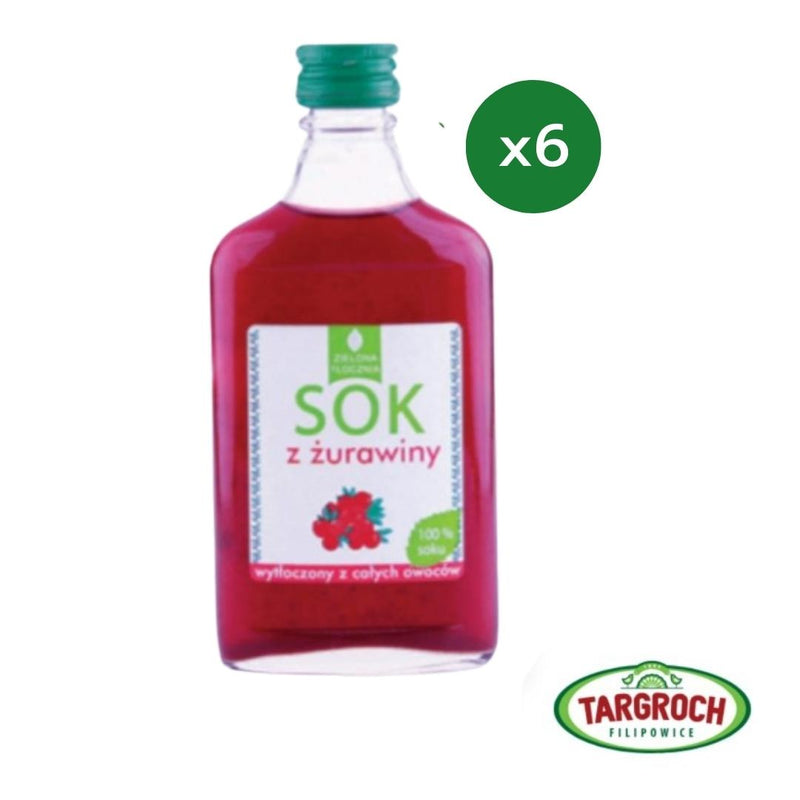 Natural Cosmetics 6x Cold Pressed Cranberry juice 100% 200ml
