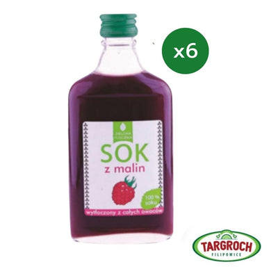 6x Cold Pressed Raspberry juice 100% 200ml - VESA UK